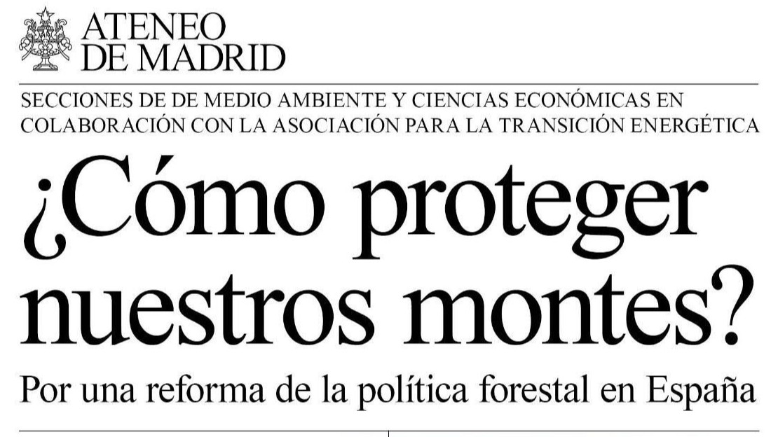 ATE y Ateneo de Madrid debaten sobre la modernización de la política forestal en España