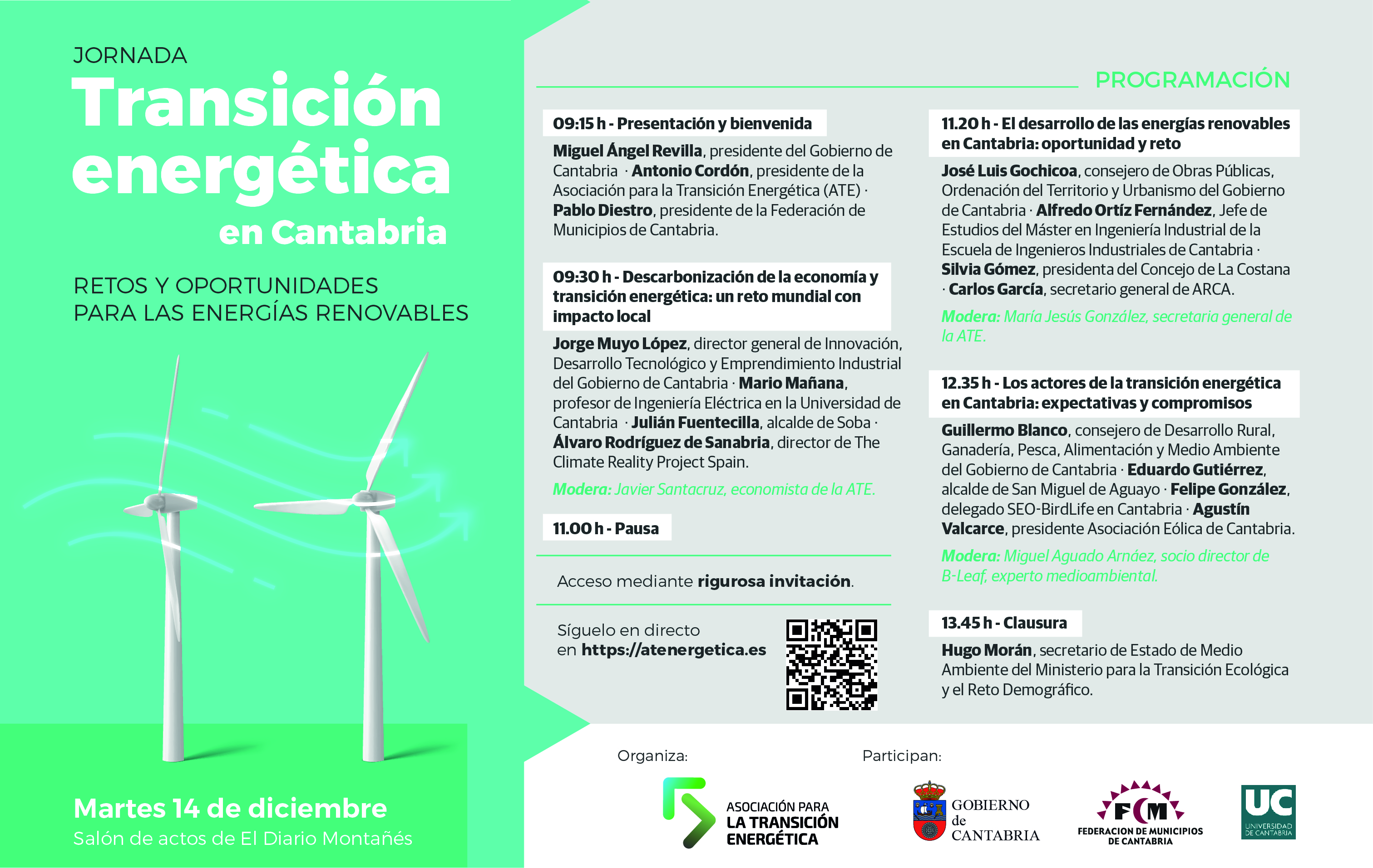 La Asociación para la Transición Energética organiza una Jornada sobre los retos y oportunidades para las energías renovables en Cantabria
